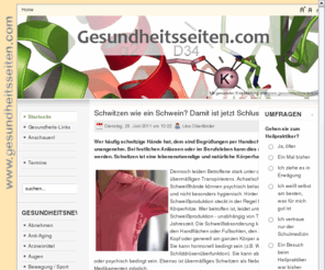 gesundheitsseiten.com: Vitalstoffe? Alles Quatsch oder doch wichtig?
Gesundheitsseiten.com - Ihre Informatiosquelle rund um Gesundheit, Krankheit, Nahrungsergänzung und Vitalstoffe. Bleiben Sie gesund und leistungsfähig. Wie Sie Ihre Gesundheit schützen können.