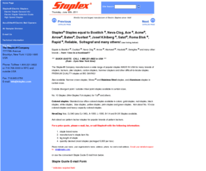 staplebarn.com: Staplex Staples equal to Bostitch, Duofast, Neva-Clog Staples
