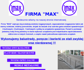 wozki-max.com: Firma "MAX"- producent ręcznych wózków do transportu magazynowego.
