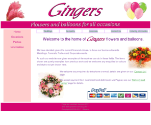 gingersflowers.co.uk: Gingers, flower balloon delivery, East Grinstead, Crawley, Down, Copthorne, Copthorne
Gingers, flower delivery balloon delivery to East Grinstead, Crawley, Crawley Down, Copthorne, Horley, Gatwick Airport, Turners Hill, wedding flowers, funeral flowers, party balloons