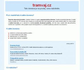 tramvaj.cz: tramvaj.cz - doména na prodej
