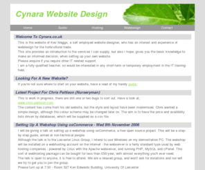 betony.co.uk: Cynara Webpage Design :: Homepage
