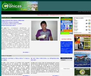 diariocronicas-iquitos.com: www.diariocronicas-iquitos.com /// Diario Virtual de Iquitos/
Bienvenido a nuestro portal web, diario Cronicas, el diario virtual de Iquitos.