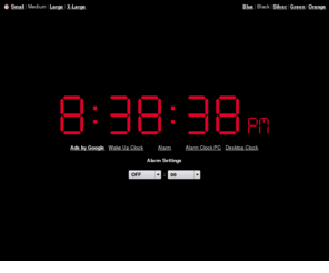 alarmclockwebsite.com: Online Alarm Clock
Online Alarm Clock - Free internet alarm clock displaying your computer time.