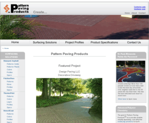 patterned-concrete.com: Pattern Paving Products
Makers of Decorative Coatings and Stencils for use in Stamped Asphalt and Imprinted Pavement