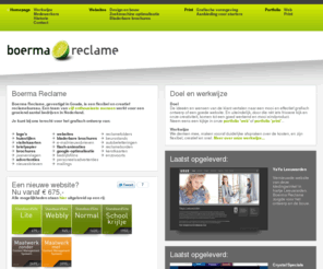 boermareclame.com: Boerma Reclame. Voor frisse vormgeving en websites!
Boerma Reclame, voor frisse vormgeving! Gevestigd in Gouda.