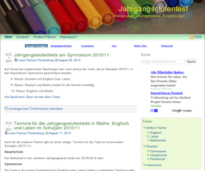 jahrgangsstufentest-deutsch.de: Jahrgangsstufentest Deutsch/Latein/Mathe für Gymnasium, Realschule und Hauptschule
Informationen und Übungen zu den Jahrgangsstufentests, direkte Downloadlinks und weiterführende Hilfen.