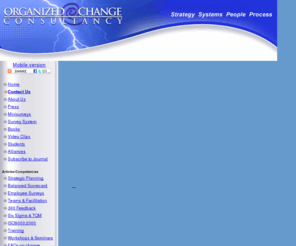 organizedchange.com: Services/Capabilities, Organized Change
change management training, strategic planning consultants,employee satisfaction survey