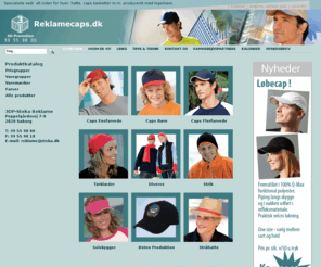 reklamecaps.dk: Startside - Reklamecaps.dk -Huer, hatte, caps og kasketter med navn/logo
