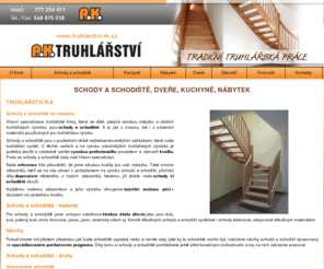 truhlarstvi-rk.cz: Schody a schodiště, dveře, zábradlí - Truhlářství R.K.
Vyrábíme schody a schodiště, zábradlí, dveře, zakázkový nábytek a kuchyně. 