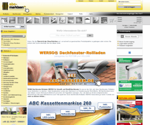 abc-markisen.biz: IHR MARKISEN-SHOP AM 07.04.2011 | Rollladen | Markisen | Verschattungen | Sonnenschutz | Plissee | Vordächer | Terrassenüberdachung | und mehr...
abc-markisen.de - Onlineshop für Sonnenschutzsysteme und mehr rund um Haus und Garten. Dies ist ein Online-Service von Sonnenschutzsysteme Leipzig Inh. Hr. Stephan-Dieter Werner. Sie finden hier Verschattungen aller Art Markisen, Rolladen, Jalousien, Plissee, Vertikallamellen, Rollos, Insektenschutz, Wintergärten, Gardinen, Zubehör...