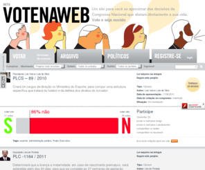 voteontheweb.org: VOTENAWEB Projetos de Lei
vote on the web