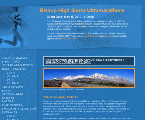 bhs50.com: Bishop High Sierra :: News and Announcements
Bishop High Sierra Ultramarathons
