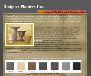 designerplantersinc.com: Designer Planters, Inc: Decorative Planters, Urns, Birdbaths
Lightweight and decorative planters, pots, urns, and birdbaths with the look of stone. The unbreakable plant container.