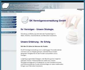 sk-vermoegensverwaltung.com: SK Vermögensverwaltung GmbH
SK Vermögensverwaltung GmbH in Karlsruhe, Ihr Partner für internationale Kapitalanlagen