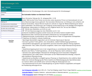 uhrenbeweger-info.de: Uhrenbeweger Information
Portal für professionelles Uhrmacherwerkzeug, Uhrenbeweger, Automatikuhren und Chronographen, Herrenuhren und Damenuhren, Uhrensammlerboxen und Uhrenwerkzeug.