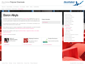 boronalkyls.com: Welcome to AkzoNobel
AkzoNobel is the largest global paints and coatings company and is a leading producer of specialty chemicals.