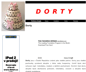 dorty.org: Dorty - Dort
Dorty a dort, recepty na dorty, svatební dorty, fotogalerie dorty, dětské dorty, dorty k narozeninám