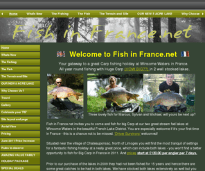 fishinfrance.net: Carp Fishing holidays in France. Fish for BIG CARP in France
Fish in France... for the BIGGEST CARP. Experience the very best value Fishing in France in 2011 and 2012. Call us now!