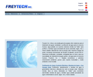 freytech.es: Freytech, Inc. - Tratamiento de Agua para el Mundo
Freytech ofrece una amplia gama de equipos medio ambientales para el tratamiento y control de agua contaminada.