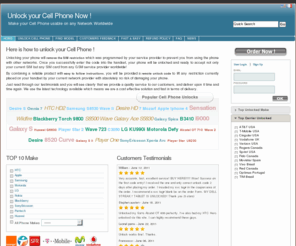 unlock-network.com: Unlock Cell Phone - Cell Phone Apple, Samsung, HTC, Motorola, LG... unlock code | Unlocking solution
Cell Phone Apple, Samsung, HTC, Motorola, LG... unlock code | Unlocking solution Remote Unlocking Services. Professional source for mobile phone unlock codes, unlock software, unlock equipment