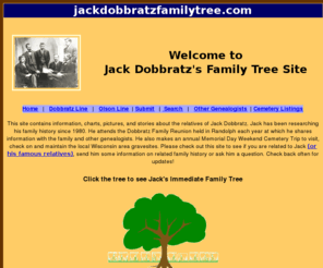 jackdobbratzfamilytree.com: Jack Dobbratz Family Tree Home
The Home Page of jackdobbratzfamilytree.com