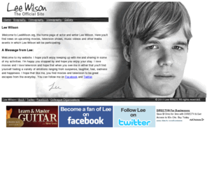 leewilson.org: Lee Wilson Official Web Site. Lee Wilson the Actor.
Lee Wilson official web site. Web site of actor Lee Wilson.