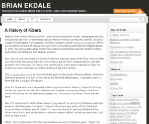 liminal-state.com: Brian Ekdale - Thoughts on global media and culture...and a few random things...
Brian Ekdale is a PhD candidate in the School of Journalism and Mass Communication at the University of Wisconsin-Madison who blogs about global mass communication and new media.