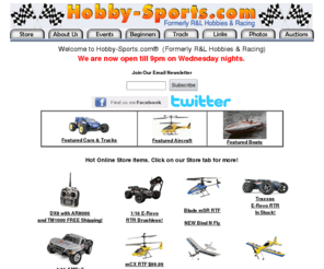 rlhobbies.com: Traxxas, Blade mCX, E-Revo, Losi Mini Rock Crawler, R/C, 1/16 Brushless, Radio Control
Radio Control and General Hobby Store with 55000 items on line, Hobby Sports formerly R and L Hobbies and Racing