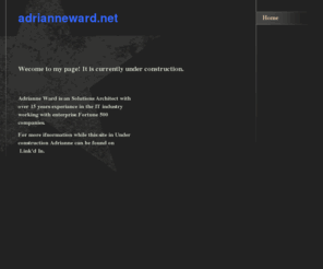 adrianneward.net: My Business - Home
Wecome to my page! It is currently under construction.