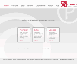 contact-promotion.at: Der Partner für Marketing, Vertrieb und Promotion. - contact-promotion.at
Der Partner für Marketing, Vertrieb und Promotion.