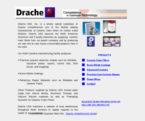 drache-usa.com: DRACHE USA CERAMIC FOAM FILTERS
DRACHE USA Ceramic Foam Filters - World leader in molten metal filtration and precast ceramic materials