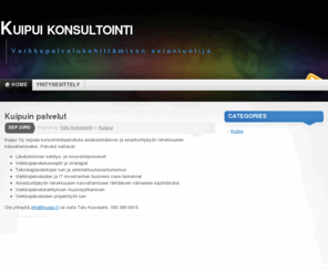 kuipui.com: Kuipui konsultointi « Verkkopalvelukehittämisen asiantuntija
Verkkopalvelukehittämisen asiantuntija