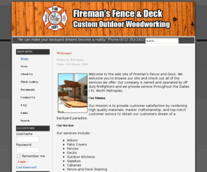 firemansfence.com: Fireman's Fence & Deck - Home
Fireman's Fence and Deck - \