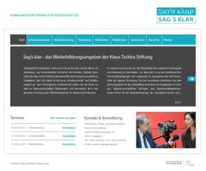 sags-klar.info: Sag´s klar - Schreib- & Kommunikationstraining für Wissenschaftler
Sag´s klar - Kommunikationstraining für Wissenschaftler