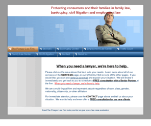 uslegalconsultants.org: The Pinegar Law Firm - Pinegar & Associates - A Law Firm Serving the Washington DC Area
Representing clients in the Washington, D.C. area, Mr. Pinegar and his associates practice family law, employment law, consumer bankruptcy and rights, civil litigation, and other matters.