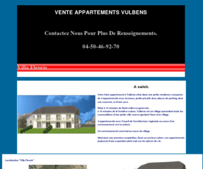 vente-maison-vulbens.com: Vente appartements à Vulbens centre. Prix inférieur à 250 000
appartements a partir de 240 000