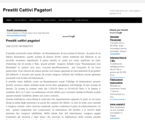 prestiticattivipagatori.net: Prestiti Cattivi Pagatori | Tutte le informazioni per i cattivi pagatori segnalati  al Crif.
