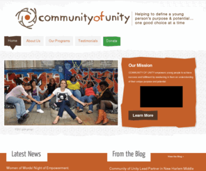 communityofunity.org: Community of Unity
COMMUNITY OF UNITY empowers young people to achieve success and fulfillment by awakening in them an understanding of their unique purpose and potential.