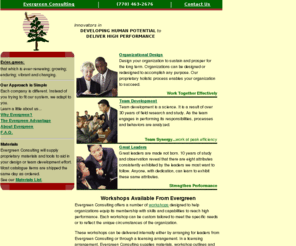 evergreenconsulting.com: Evergreen Home Page
Evergreen Consulting ensures the alignment of your organization's vision, mission and strategies toward your bottom line objectives using a whole system approach