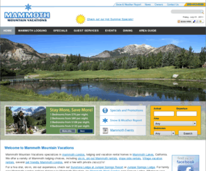 mammothmountainvacations.com: Mammoth Mountain Vacation Rentals : Condo Rentals : Mammoth Lakes Lodging : Cabin Reservations : Mammoth Village
Mammoth Mountain Vacations offers tremendous savings on condos, village lodging and mountain vacation rentals in Mammoth Lakes throughout the year.