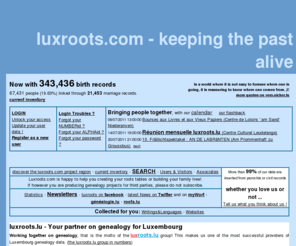 eifelroots.com: luxroots.com - team working on genealogy
homepage of luxroots.com