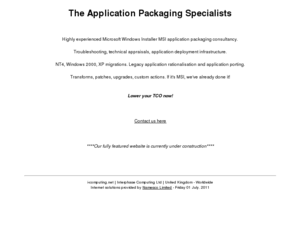 i-computing.net: I-Computing-The-Application-Packaging-Specialists
Windows Installer MSI application packaging. Troubleshooting, migrations, infrastructure design.