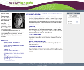 museumconcepts.com: Museum Concepts Cissy Anklam
Musem Concepts offers a variety of innovative services for the cultural marketplace