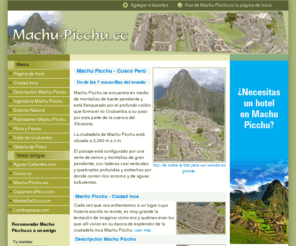 descubriendoperu.com: Machu-Picchu.cc Sitio de Machu Picchu Cusco Peru - Ciudadela Inca y una de las 7 maravillas del mundo
