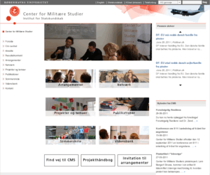 difms.dk: Center for Militære Studier

Center for Militære Studier, Institut for Statskundskab, Københavns Universitet - tidligere Dansk Institut for Militære Studier 