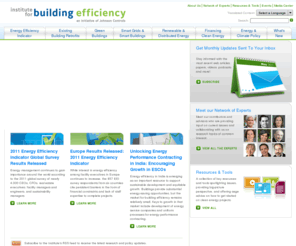 institutebe.org: Institute for Building Efficiency: Expert Analysis & Resources
Providing information & analysis of technologies, policies, & practices for efficient, high performance buildings & smart energy systems around the world.