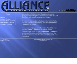 abc125.com: Alliance Benefits Corporation - New, events and form associated with Alliance benefits and its FlexAbility program
{$META_DESCRIPT}