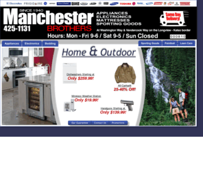 manchesterbrothers.com: Manchester Brothers Home
Sporting Goods, Appliances, Electronics, Mattresses, Since 1940