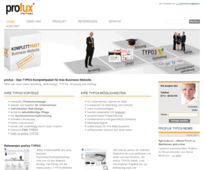 profux.com: TYPO3 Webseite Komplettlösung und Services für Unternehmen
profux ist das Komplettpaket für eine Unternehmens-Website zum Festpreis ohne Lizenzkosten. Inklusive CMS TYPO3.